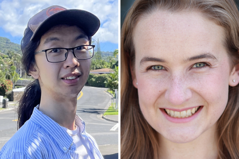 Zongyi Li (left), a postdoc in MIT CSAIL, and Tess Smidt, an associate professor of electrical engineering and computer science, are among those awarded AI2050 fellowships for 2025 (Credits: Photos courtesy of the subjects).